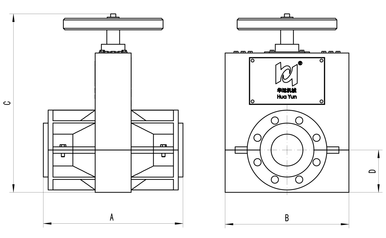 Z type pinch valve manual type