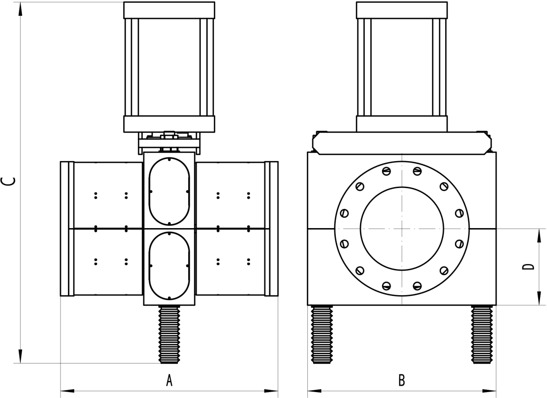 Q style pinch valve Pneumatic type