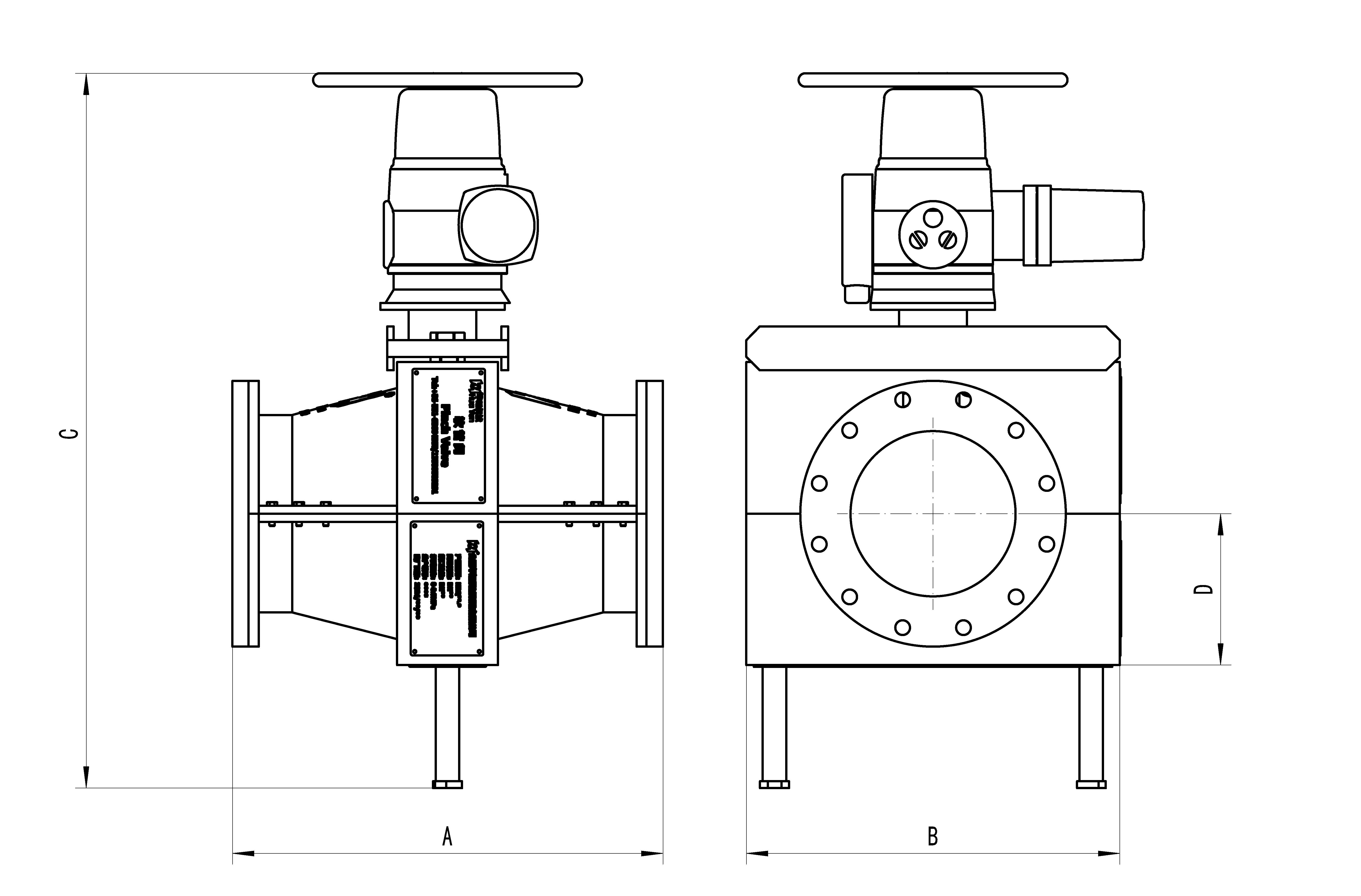 Q style pinch valve Electric type